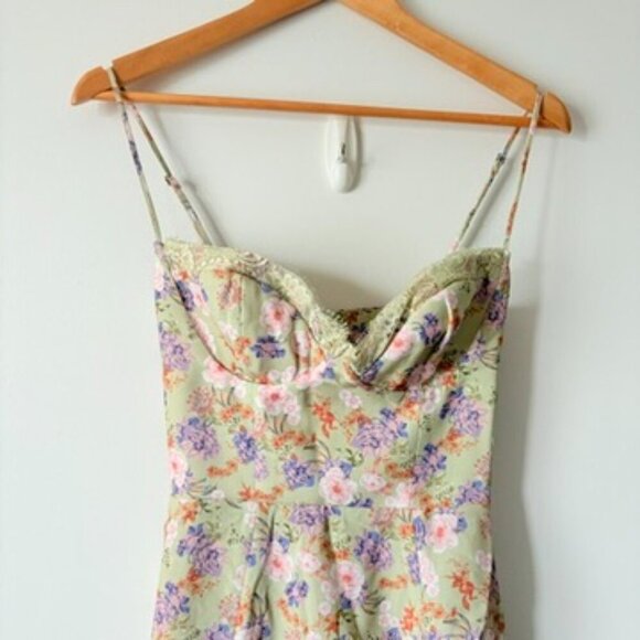 House of CB Charlotte Peony Print Floral Midi Dress Size XS - Picture 12 of 16